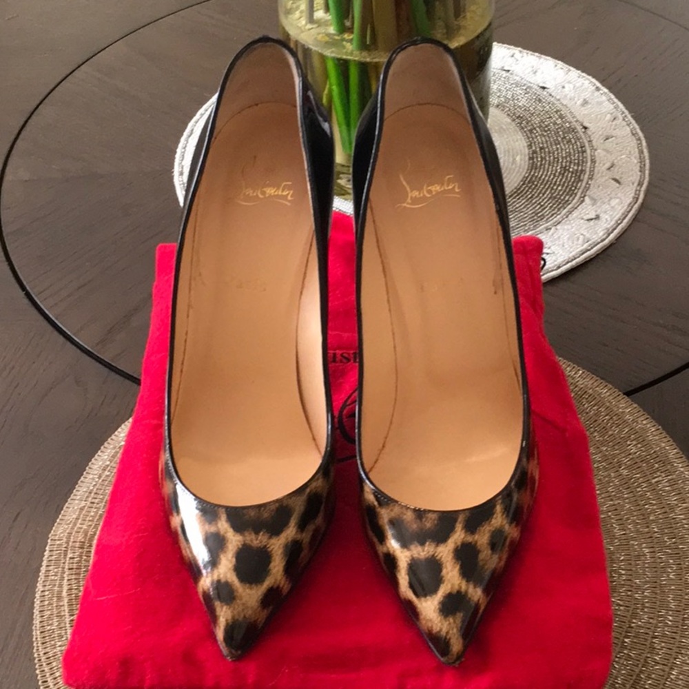 Christian Louboutin Pigalle 100 Leopard Patent